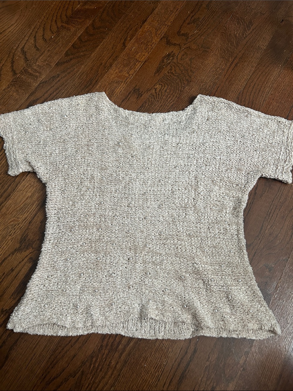 Vintage Chloé Collection Made in Japan Pearl Knit Top Size 40 - Picture 3 of 5